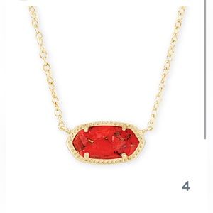 Kendra Scott Elisa Bronze Veined Red Magnesite Necklace